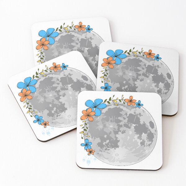Item preview, Floral Moon Botanical Celestial Cottagecore Illustration designed and sold by vibecraft_studio2.