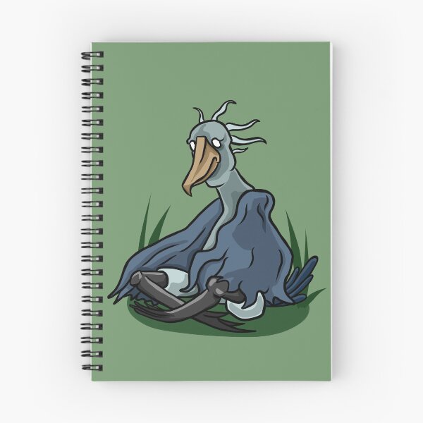 Item preview, Sleepy Shoebill Bird Illustration | Cute Cartoon Wildlife Art designed and sold by MechanicalART.