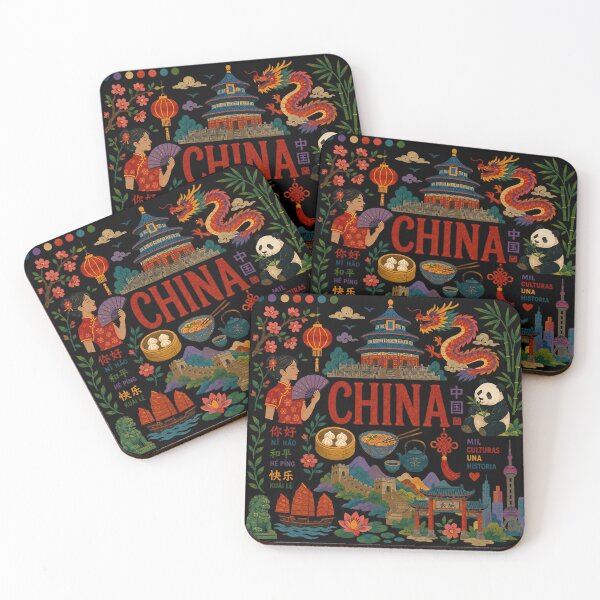 Item preview, Copy of China Travel Collage Illustration | Wander Postcards Collection designed and sold by Islabonita..