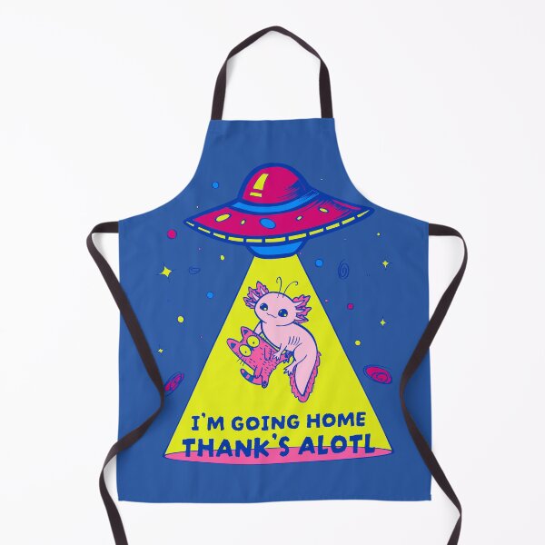Item preview, "I'm going home, thanks alotl" kawaii Axolotl Alien abduction, cat, spaceship designed and sold by Mimo & Co..
