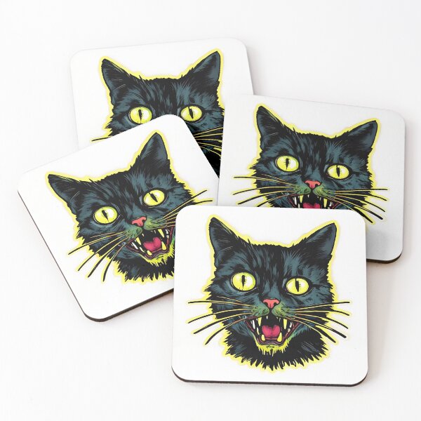Item preview, Cursed Cat: Misaligned Cat with Crooked Smile Sticker designed and sold by Mercella-Inc.