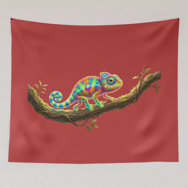 Item preview, Colorful Chameleon | Vibrant Reptile Nature Art designed and sold by harmzk90.