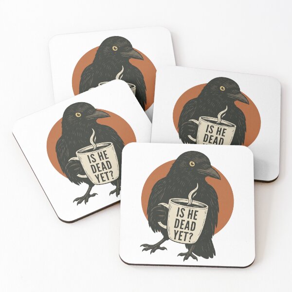 Item preview, Sarcastic Crow Coffee Mug - Is He Dead Yet? Dark Humor Raven designed and sold by rediscoveredapp.