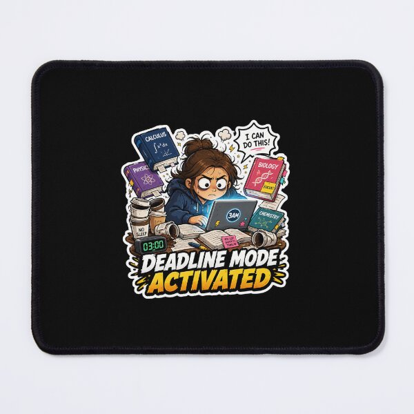 Item preview, Deadline Mode Activated Funny Student Exam Season Gift designed and sold by TheAngelHeart.