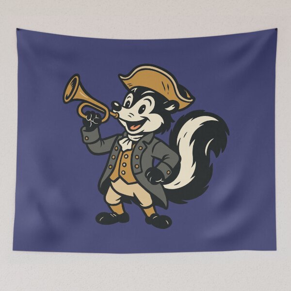 Item preview, Revolutionary Bugle Playing Skunk designed and sold by Ghost on Toast.