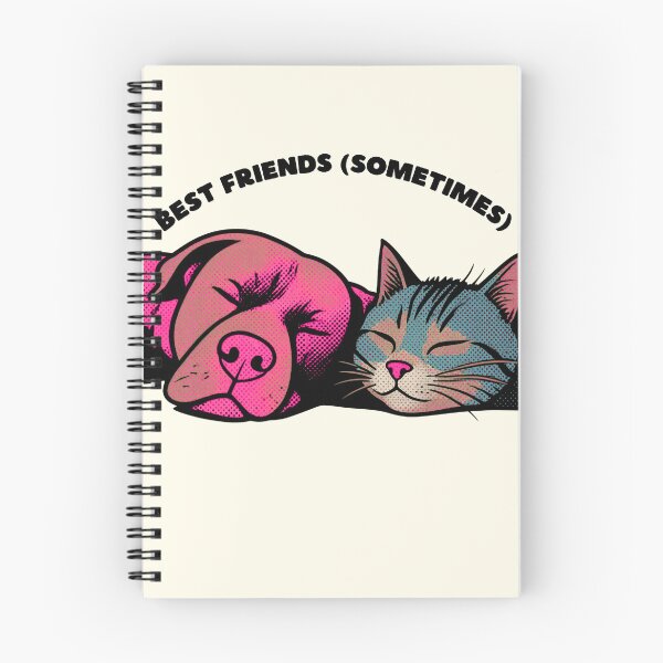 Item preview, Dog and Cat Sleeping Best Friends Pop Art Comic Style designed and sold by Clauzierra.