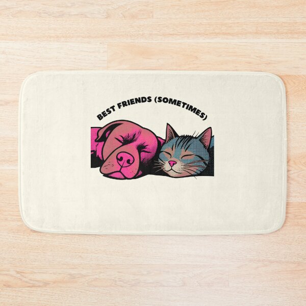 Item preview, Dog and Cat Sleeping Best Friends Pop Art Comic Style designed and sold by Clauzierra.
