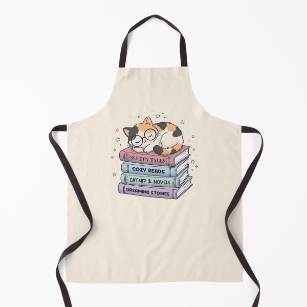 Item preview, Cozy Sleeping Calico Cat on Book Stack Sleepy, Tales Bibliophile Gift Idea designed and sold by Juka-Arts-CC.