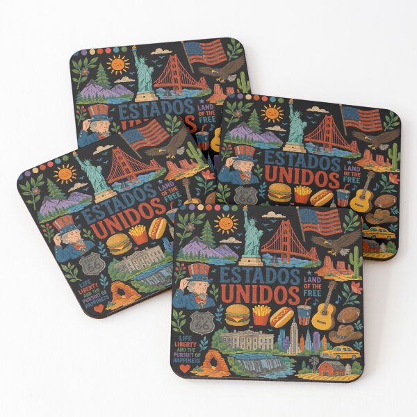 Item preview, Estados Unidos Travel Collage Illustration | Wander Postcards Collection designed and sold by Islabonita..