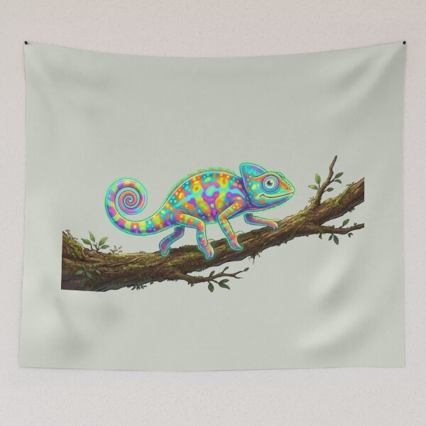 Item preview, Colorful Chameleon | Vibrant Reptile Nature Art designed and sold by harmzk90.