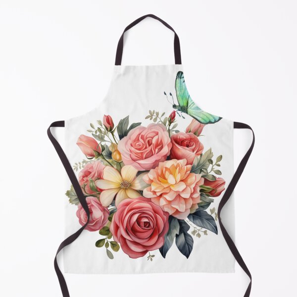 Item preview, Vintage Watercolor Floral Bouquet Pink Roses and Aesthetic Butterfly designed and sold by vibecraft_studio2.