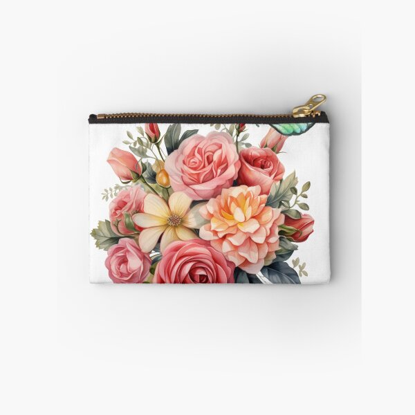 Item preview, Vintage Watercolor Floral Bouquet Pink Roses and Aesthetic Butterfly designed and sold by vibecraft_studio2.