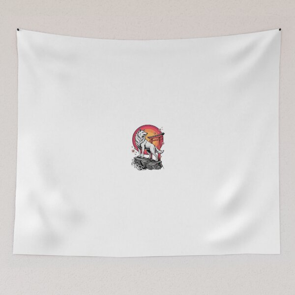 Item preview, Retro Japanese Lunar Wolf – Vintage Design designed and sold by Pixel Dynamo.
