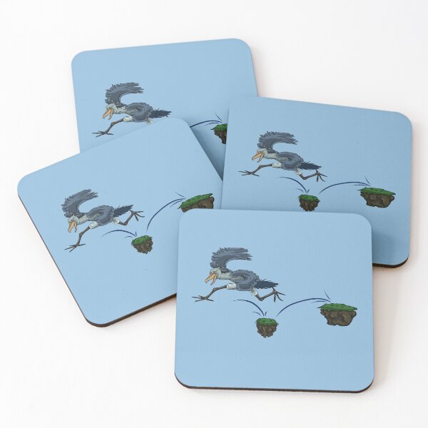 Item preview, Jumping Shoebill Bird Illustration | Cartoon Action Wildlife Art designed and sold by MechanicalART.
