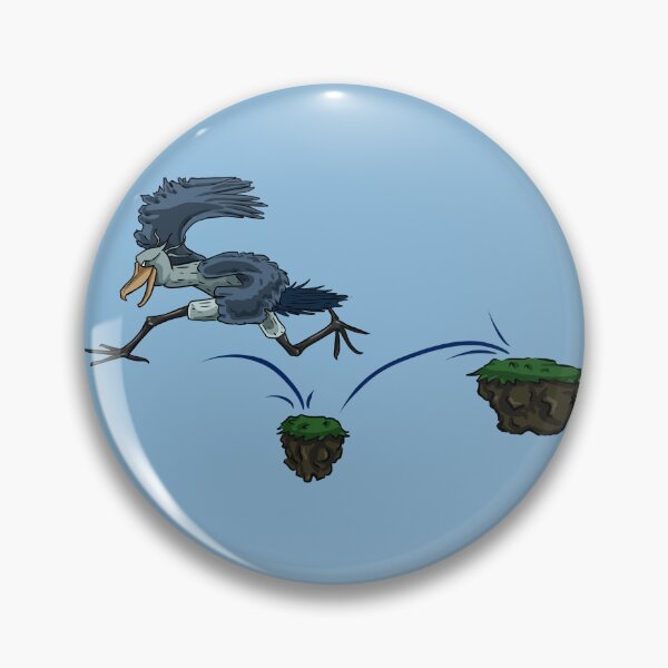 Item preview, Jumping Shoebill Bird Illustration | Cartoon Action Wildlife Art designed and sold by MechanicalART.