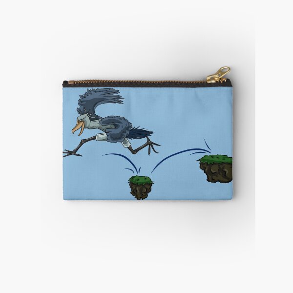 Item preview, Jumping Shoebill Bird Illustration | Cartoon Action Wildlife Art designed and sold by MechanicalART.