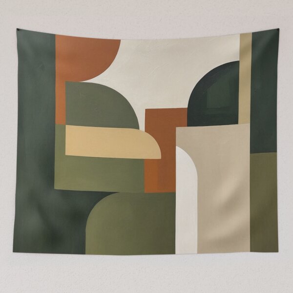 Item preview, Architectural Arches Abstract Forest Green Poster designed and sold by EnmarcArt.