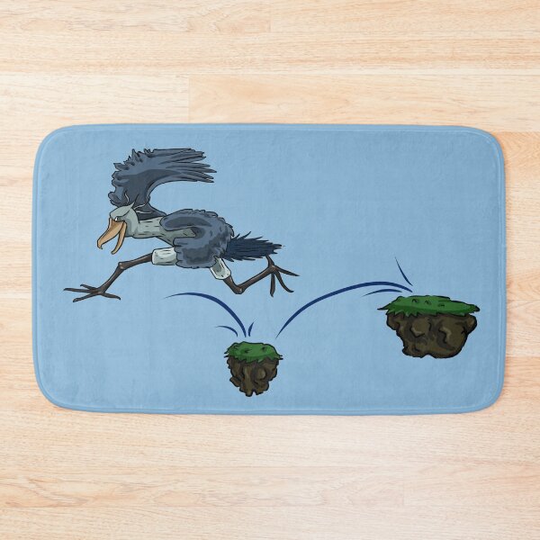 Item preview, Jumping Shoebill Bird Illustration | Cartoon Action Wildlife Art designed and sold by MechanicalART.