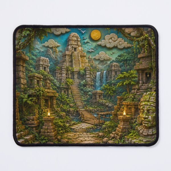 Item preview, Ancient Jungle Temple Ruins | Lost Civilization Diorama Art designed and sold by IGLCreative.