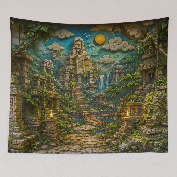Item preview, Ancient Jungle Temple Ruins | Lost Civilization Diorama Art designed and sold by IGLCreative.