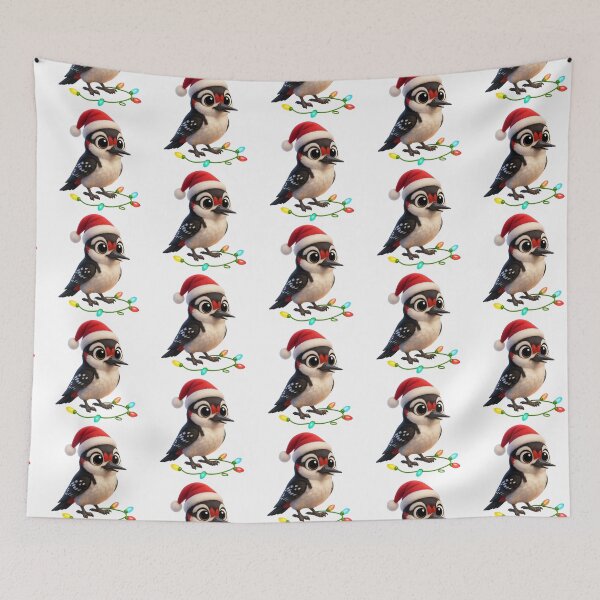 Item preview, Christmas Hairy Woodpecker designed and sold by Sillytoe.