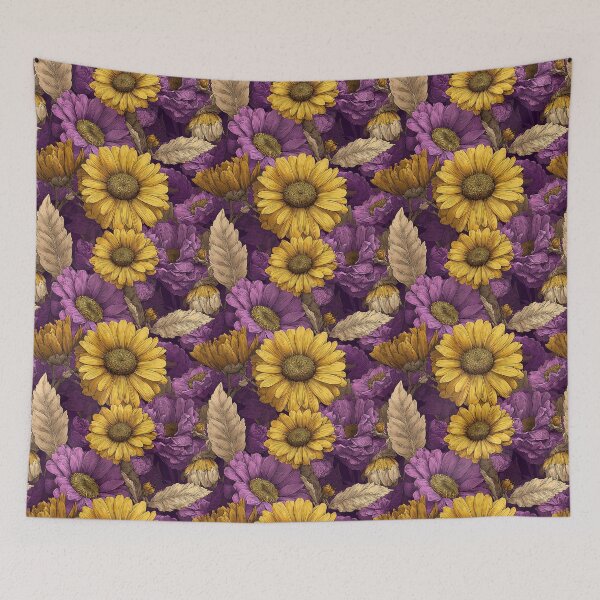 Item preview, Ornamental Daisy Print  - Flower Garden Pattern   - Wedding Gift Ideas designed and sold by RoyalStarsPatts.