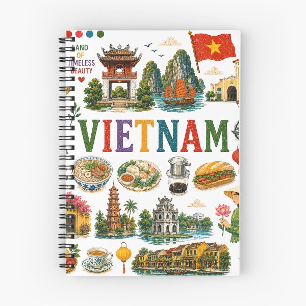 Item preview, Vietnam Travel Collage Illustration | Wander Postcards Collection designed and sold by Islabonita..