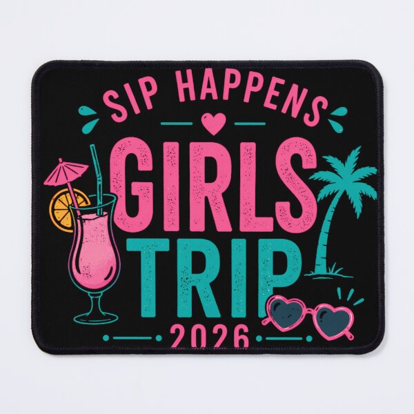 Item preview, Sip Happens Girls Trip 2026 Funny Tropical Vacation Party Design designed and sold by SOUKKATAY.