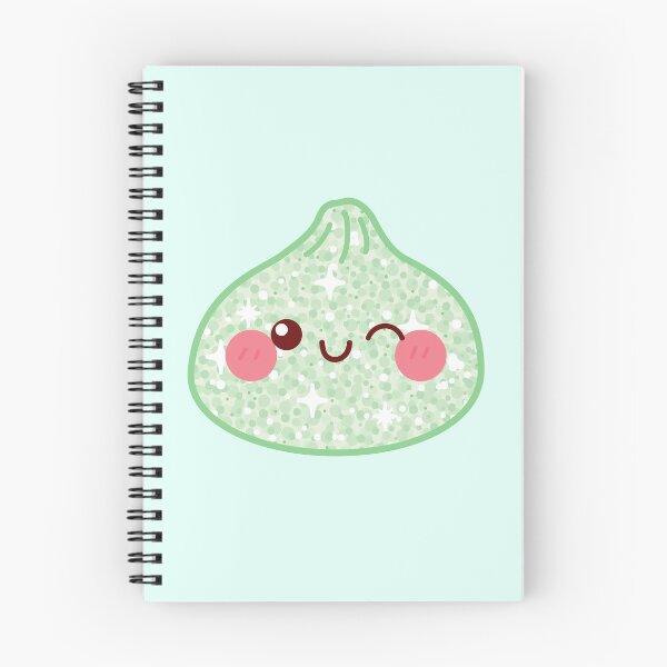 Item preview, Kawaii Green Glitter Squishy Dumpling – Cute Food Character Design designed and sold by EmeraldeaArt.