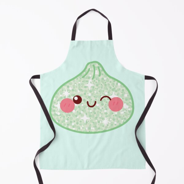 Item preview, Kawaii Green Glitter Squishy Dumpling – Cute Food Character Design designed and sold by EmeraldeaArt.