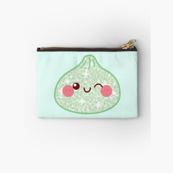 Item preview, Kawaii Green Glitter Squishy Dumpling – Cute Food Character Design designed and sold by EmeraldeaArt.