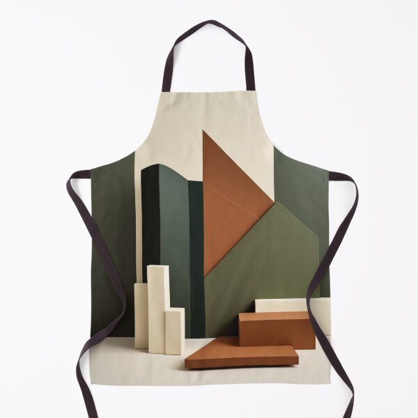 Item preview, Angular Shapes Minimalist Green Terracotta Print designed and sold by EnmarcArt.