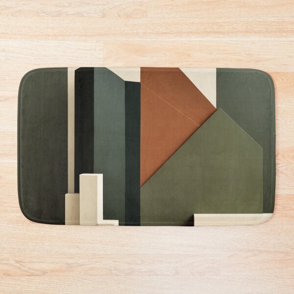 Item preview, Angular Shapes Minimalist Green Terracotta Print designed and sold by EnmarcArt.