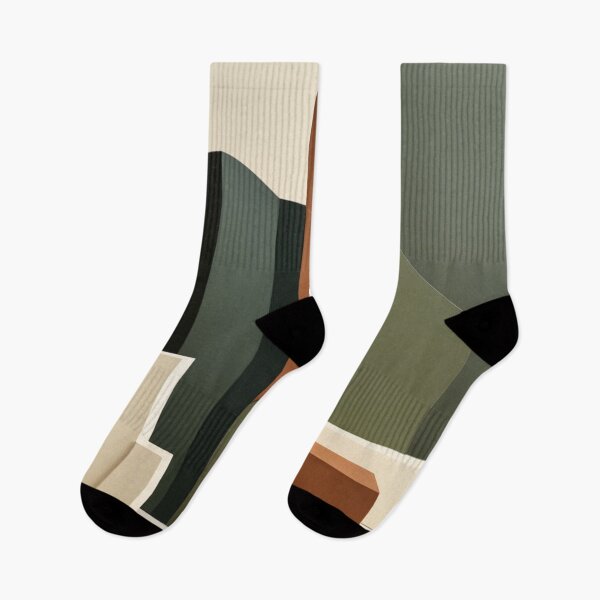 Item preview, Angular Shapes Minimalist Green Terracotta Print designed and sold by EnmarcArt.