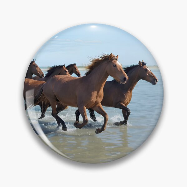 Item preview, Ocean Gallop – Majestic Wild Mustangs on the Beach designed and sold by UmSkelig834.