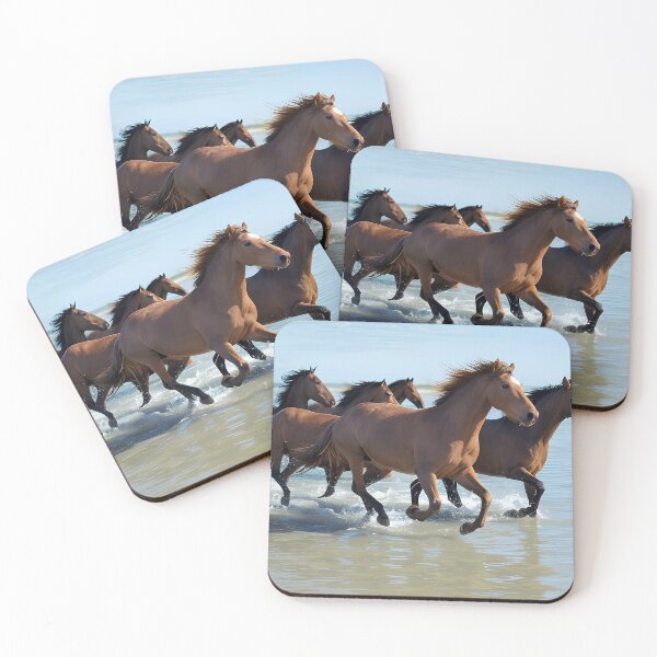 Item preview, Ocean Gallop – Majestic Wild Mustangs on the Beach designed and sold by UmSkelig834.