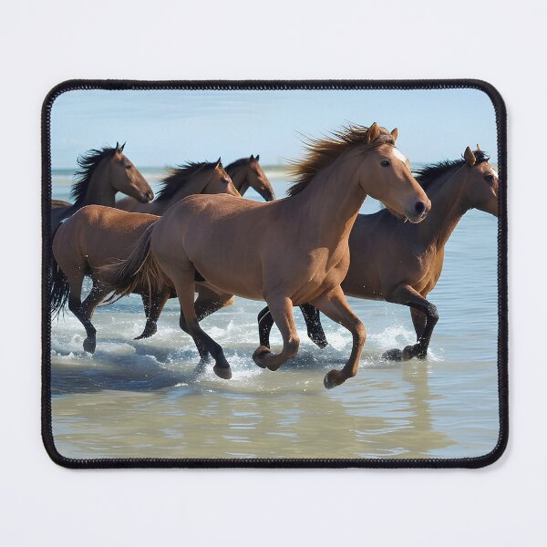 Item preview, Ocean Gallop – Majestic Wild Mustangs on the Beach designed and sold by UmSkelig834.