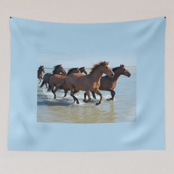 Item preview, Ocean Gallop – Majestic Wild Mustangs on the Beach designed and sold by UmSkelig834.