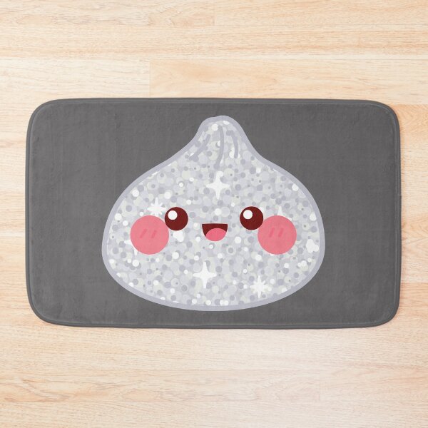 Item preview, Kawaii Silver Glitter Squishy Dumpling – Cute Food Character Design designed and sold by EmeraldeaArt.
