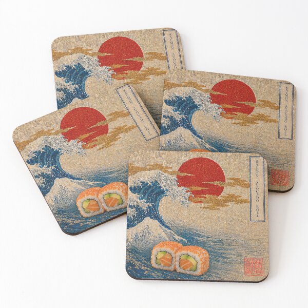 Item preview, Salmon Avocado Roll — Ukiyo-e Japanese Sushi Art Tee designed and sold by nurusubetei.