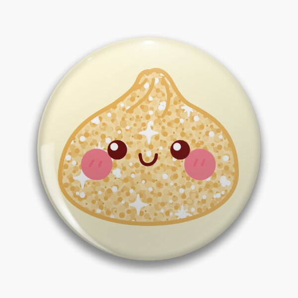 Item preview, Kawaii Golden Glitter Squishy Dumpling – Cute Food Character Design designed and sold by EmeraldeaArt.