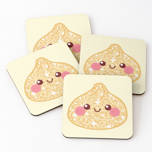 Item preview, Kawaii Golden Glitter Squishy Dumpling – Cute Food Character Design designed and sold by EmeraldeaArt.