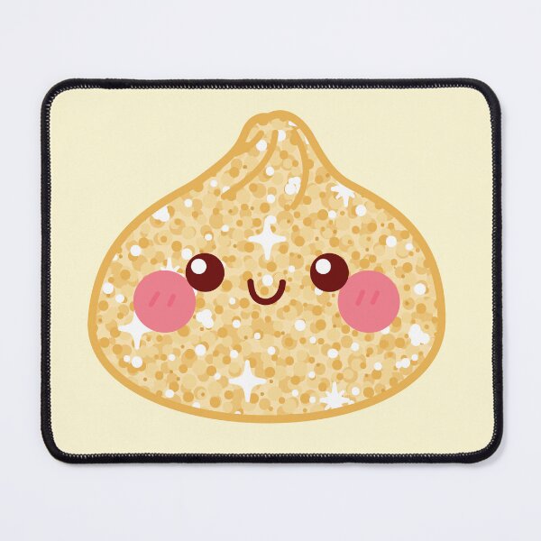 Item preview, Kawaii Golden Glitter Squishy Dumpling – Cute Food Character Design designed and sold by EmeraldeaArt.