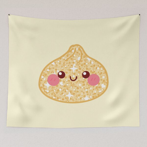 Item preview, Kawaii Golden Glitter Squishy Dumpling – Cute Food Character Design designed and sold by EmeraldeaArt.