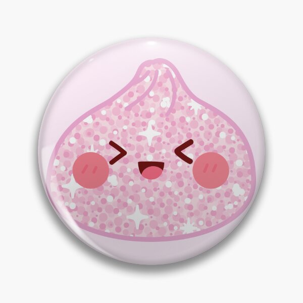 Item preview, Pink Glitter squishy Dumpling – Cute Kawaii Food Character Design designed and sold by EmeraldeaArt.