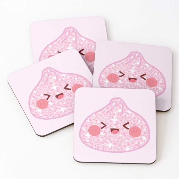 Item preview, Pink Glitter squishy Dumpling – Cute Kawaii Food Character Design designed and sold by EmeraldeaArt.
