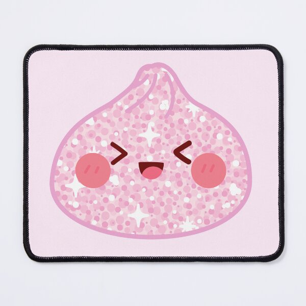 Item preview, Pink Glitter squishy Dumpling – Cute Kawaii Food Character Design designed and sold by EmeraldeaArt.
