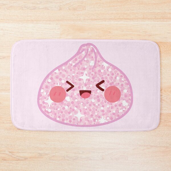 Item preview, Pink Glitter squishy Dumpling – Cute Kawaii Food Character Design designed and sold by EmeraldeaArt.