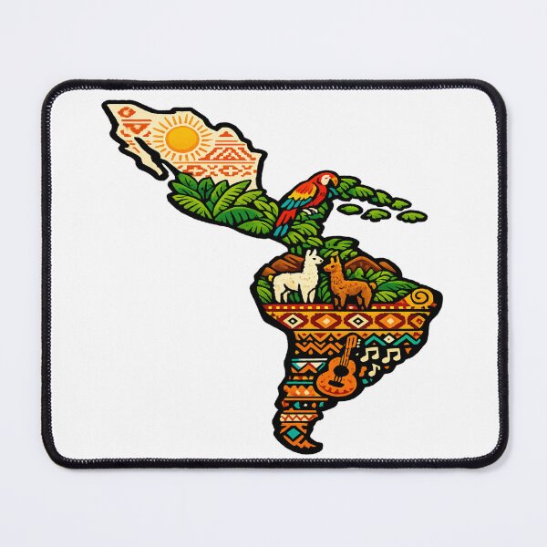 Item preview, Vibrant Latin America Cultural Map designed and sold by Dresut.