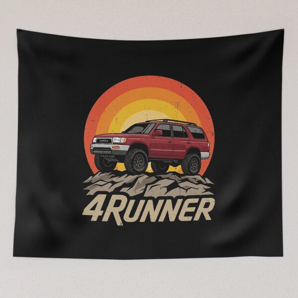 Item preview, 4Runner 3rd Gen Red Off-Road Retro Sunset Graphic designed and sold by Off-Road-Zone.